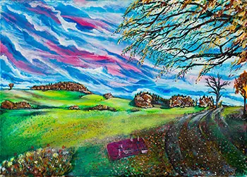 Marcin Wolski - Akryl na płótnie  Krajobraz