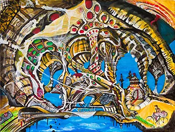 Marcin Wolski - Akryl na płótnie  Jak usłyszeć siebie pośród śpiewu tłumów