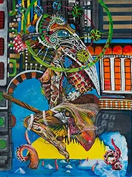 Marcin Wolski - Akryl na płótnie  Nie powstrzymasz deszczu budując arkę