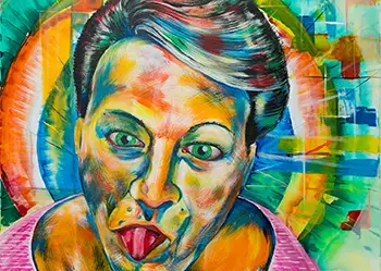 Marcin Wolski - Akryl na płótnie  Portret