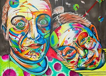 Marcin Wolski - Akryl na płótnie Portret