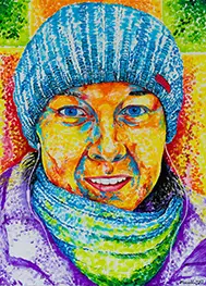 Marcin Wolski - Akryl na płótnie  Portret