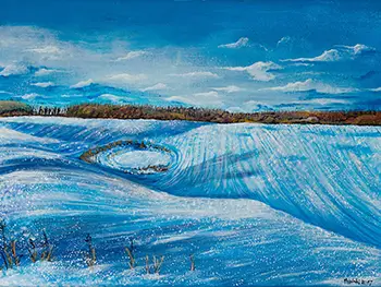 Marcin Wolski - Akryl na płótnie Zjawisko na obrzeżach wegorzyna