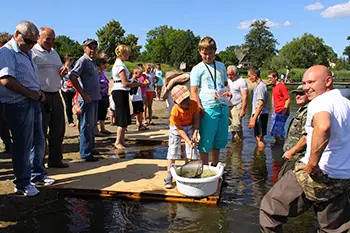 Zarybianie jeziora Węgorzyno