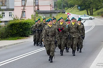 Uroczystość  pod Pomnikiem Poległych w Służbie RP