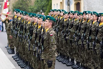 Uroczystość  pod Pomnikiem Poległych w Służbie RP