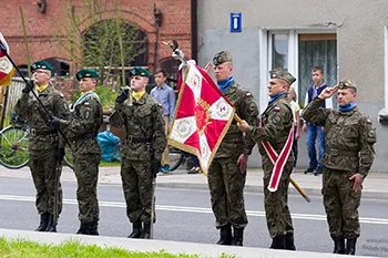 Uroczystość  pod Pomnikiem Poległych w Służbie RP