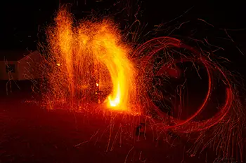 Pokaz tańca z ogniem