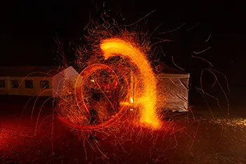 Pokaz tańca z ogniem