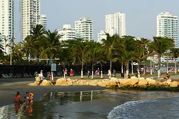 Colombia - Cartagena de Indias - plaża Castillogrande