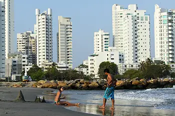 Colombia - Cartagena de Indias - plaża Castillogrande