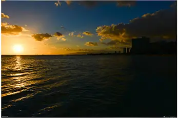 Waikiki Ocean Sunset