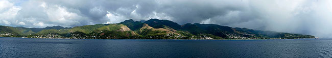 Dominica - panorama of Roseau surroundings