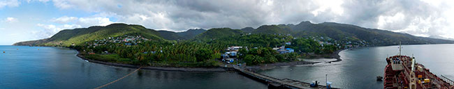 Dominica - panorama of Roseau surroundings
