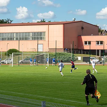 Stadion miejski w Węgorzynie.