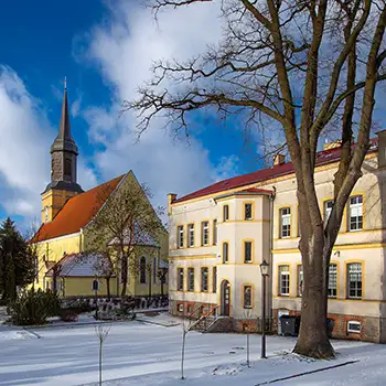 Węgorzyno Kościół i Urząd Gminy
